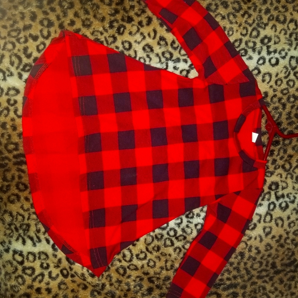 Plaid hi low dress